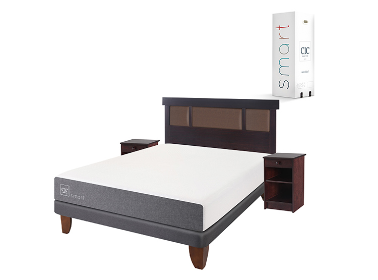 JUEGO DE DORMITORIO CIC CAMA EUROPEA SMART BN 2 PLAZAS + SET NEW DUBLIN CHOCOLATE - 2