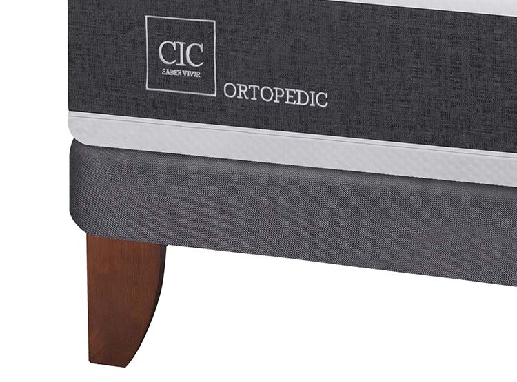 JUEGO DE DORMITORIO CIC CAMA EUROPEA NEW ORTOPEDIC 1.5 PLAZAS + SET NEW TORINO CHOCOLATE - 3