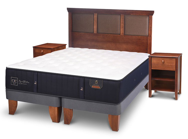 JUEGO DE DORMITORIO CIC CAMA EUROPEA PREMIUM KING + SET NEW TORINO - 2