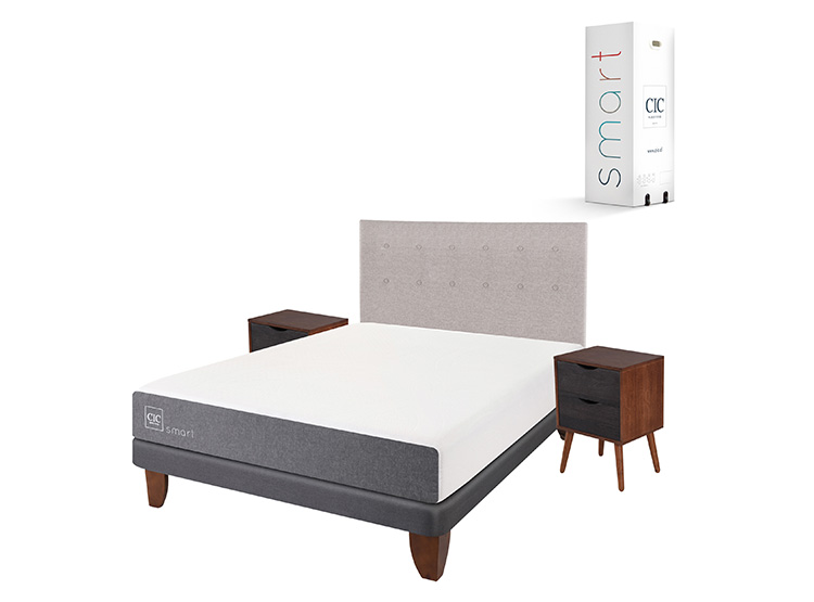 JUEGO DE DORMITORIO CIC CAMA EUROPEA SMART BN 2 PLAZAS + SET TIGRIS - 2
