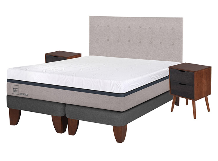 JUEGO DE DORMITORIO CIC CAMA EUROPEA BALANCE BD KING + SET TIGRIS - 2