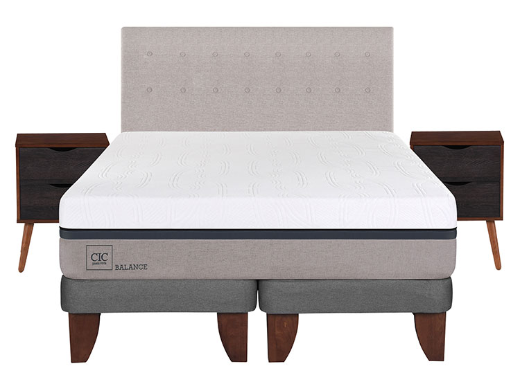 JUEGO DE DORMITORIO CIC CAMA EUROPEA BALANCE BD KING + SET TIGRIS - 1