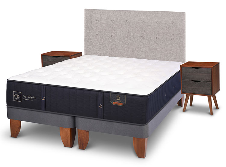 JUEGO DE DORMITORIO CIC CAMA EUROPEA PREMIUM BD 2 PLAZAS + SET TIGRIS - 2