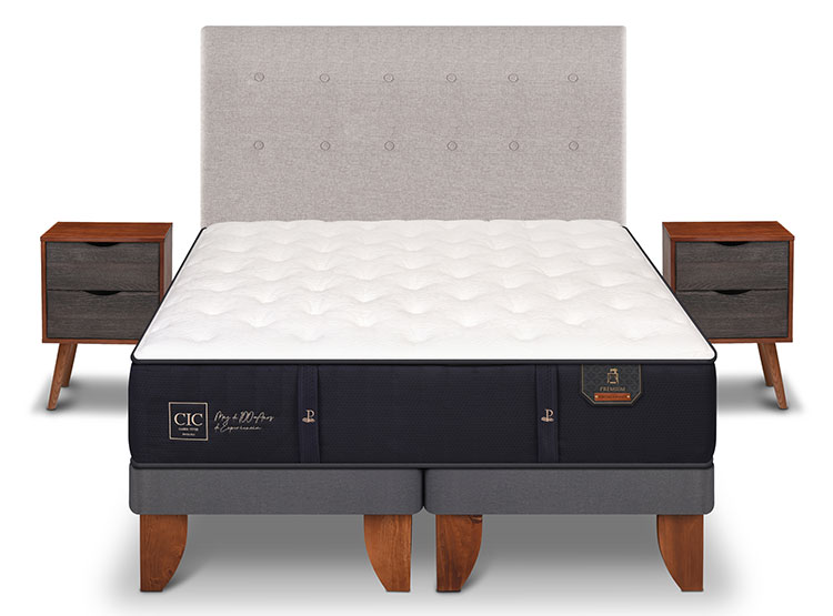 JUEGO DE DORMITORIO CIC CAMA EUROPEA PREMIUM BD 2 PLAZAS + SET TIGRIS - 1