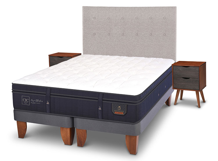 JUEGO DE DORMITORIO CIC CAMA EUROPEA SUPER PREMIUM BD 2 PLAZAS + SET TIGRIS - 2