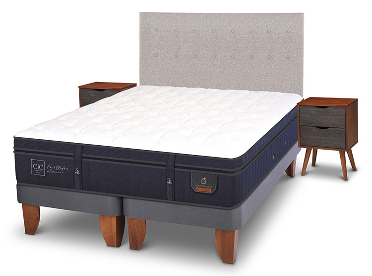 JUEGO DE DORMITORIO CIC CAMA EUROPEA SUPER PREMIUM KING + SET TIGRIS - 2