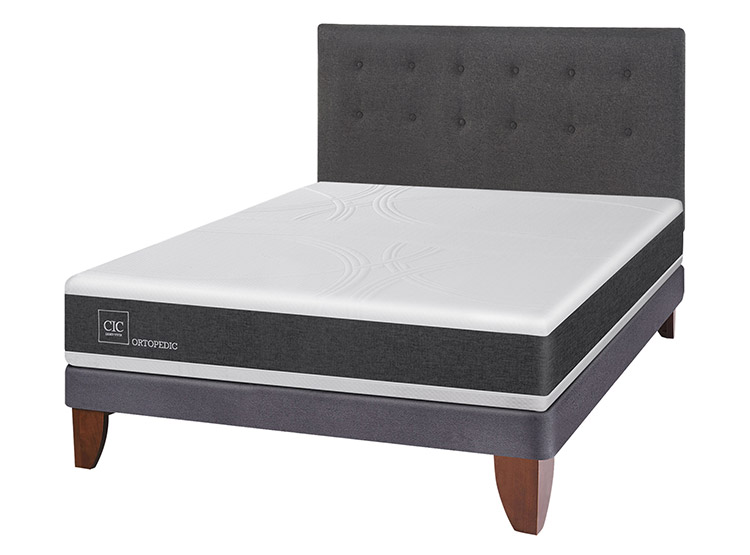 JUEGO DE DORMITORIO CIC CAMA EUROPEA NEW ORTOPEDIC BN 2 PLAZAS + RESPALDO EUFRATES - 2