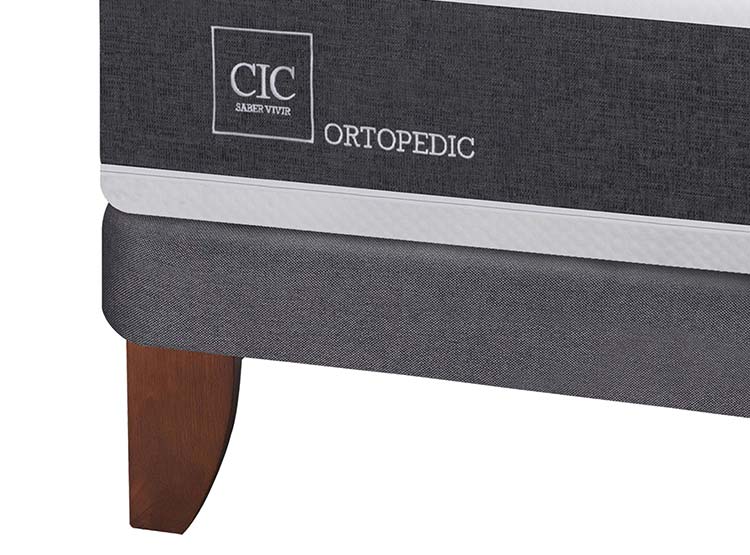 JUEGO DE DORMITORIO CIC CAMA EUROPEA NEW ORTOPEDIC BD KING + RESPALDO EUFRATES - 3