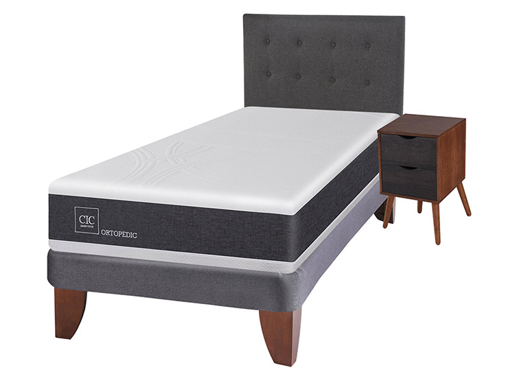 JUEGO DE DORMITORIO CIC CAMA EUROPEA NEW ORTOPEDIC 1.5 PLAZAS + SET EUFRATES - 2