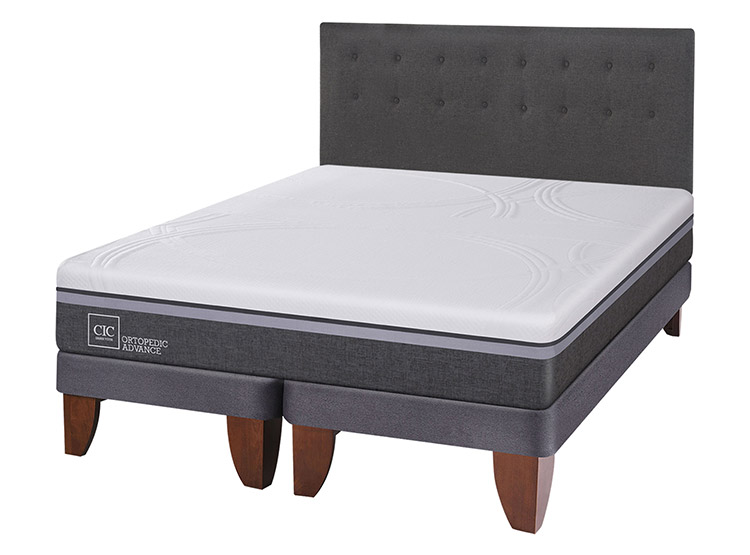 JUEGO DE DORMITORIO CIC CAMA EUROPEA ORTOPEDIC ADVANCE BD KING + RESPALDO EUFRATES - 2