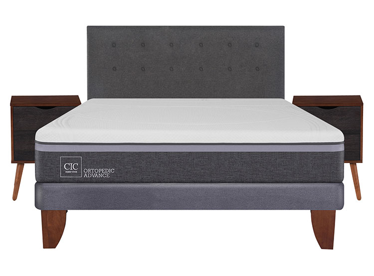 JUEGO DE DORMITORIO CIC CAMA EUROPEA ORTOPEDIC ADVANCE BN 2 PLAZAS + EUFRATES - 2