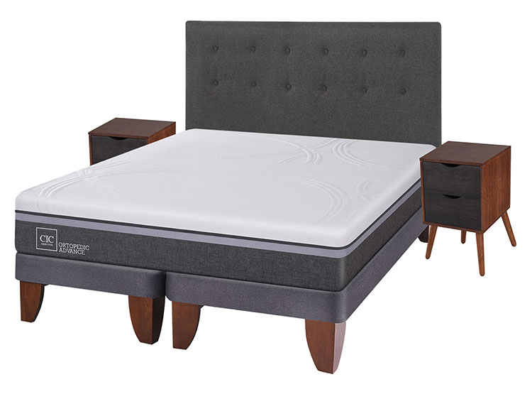 JUEGO DE DORMITORIO CIC CAMA EUROPEA ORTOPEDIC ADVANCE BD 2 PLAZAS + SET EUFRATES - 2