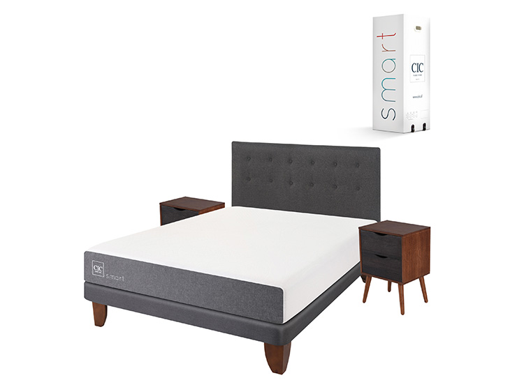 JUEGO DE DORMITORIO CIC CAMA EUROPEA SMART BN 2 PLAZAS + SET EUFRATES - 2