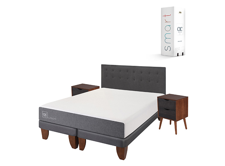 JUEGO DE DORMITORIO CIC CAMA EUROPEA SMART KING + SET EUFRATES - 2