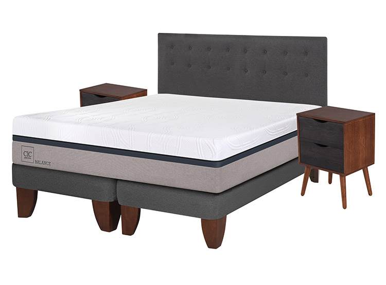 JUEGO DE DORMITORIO CIC CAMA EUROPEA BALANCE KING + SET EUFRATES - 2
