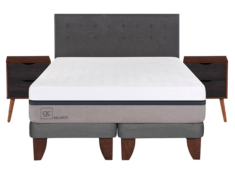 JUEGO DE DORMITORIO CIC CAMA EUROPEA BALANCE KING + SET EUFRATES - 1