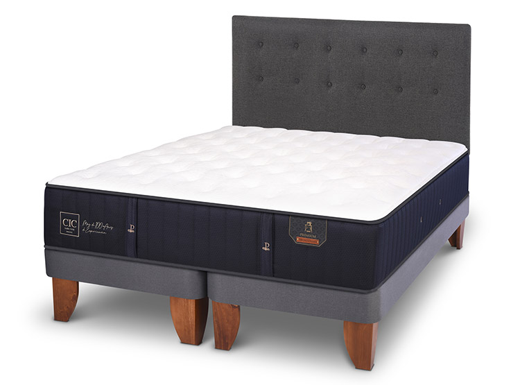 JUEGO DE DORMITORIO CIC CAMA EUROPEA PREMIUM BD 2 PLAZAS + RESPALDO EUFRATES - 2