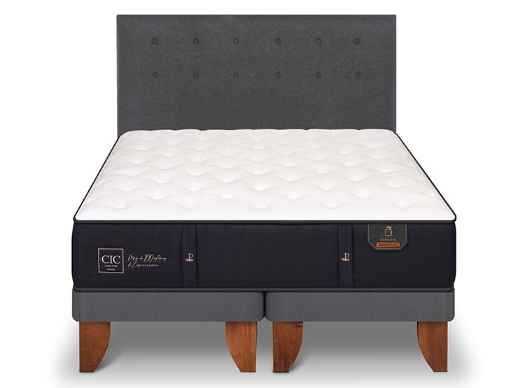 JUEGO DE DORMITORIO CIC CAMA EUROPEA PREMIUM BD 2 PLAZAS + RESPALDO EUFRATES - 1