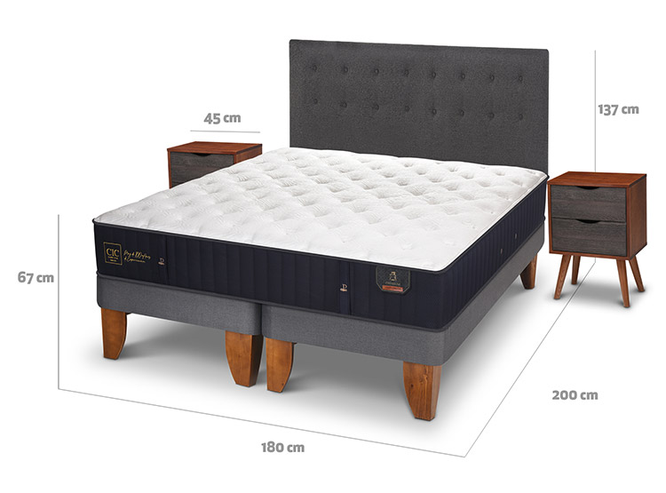 JUEGO DE DORMITORIO CIC CAMA EUROPEA PREMIUM KING + SET EUFRATES - 3