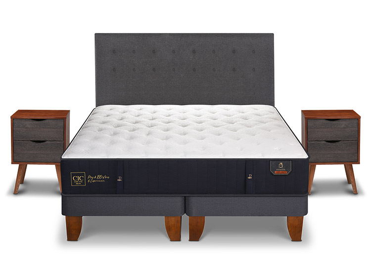 JUEGO DE DORMITORIO CIC CAMA EUROPEA PREMIUM KING + SET EUFRATES - 1