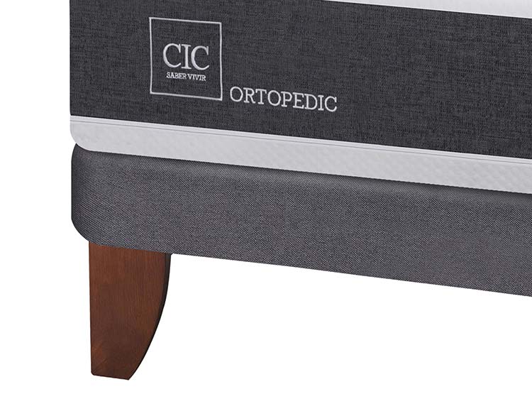 JUEGO DE DORMITORIO CIC CAMA EUROPEA NEW ORTOPEDIC 1.5 PLAZAS + RESPALDO BAKER - 3