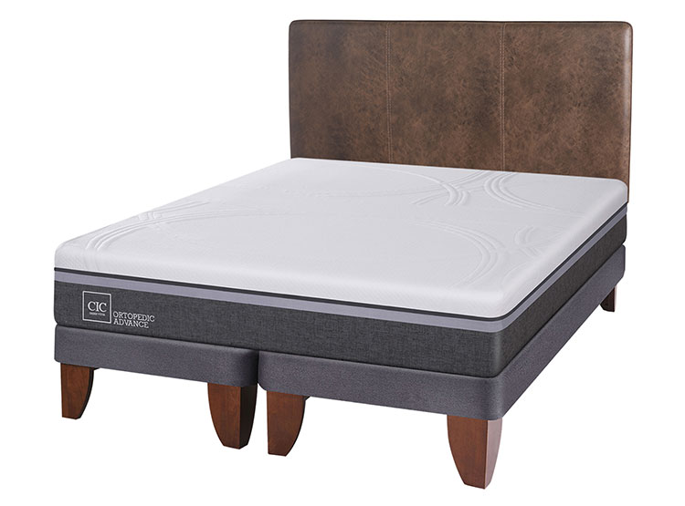 JUEGO DE DORMITORIO CIC CAMA EUROPEA ORTOPEDIC ADVANCE DB KING + RESPALDO BAKER - 2