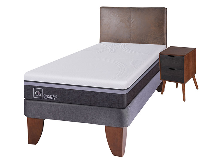JUEGO DE DORMITORIO CIC CAMA EUROPEA ORTOPEDIC ADVANCE 1.5 PLAZAS + SET BAKER - 2