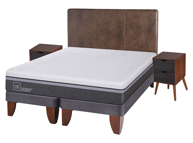 JUEGO DE DORMITORIO CIC CAMA EUROPEA ORTOPEDIC ADVANCE DB KING + SET BAKER - 2