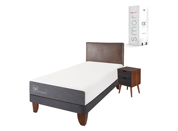 JUEGO DE DORMITORIO CIC CAMA EUROPEA SMART 1.5 PLAZAS + SET BAKER - 2
