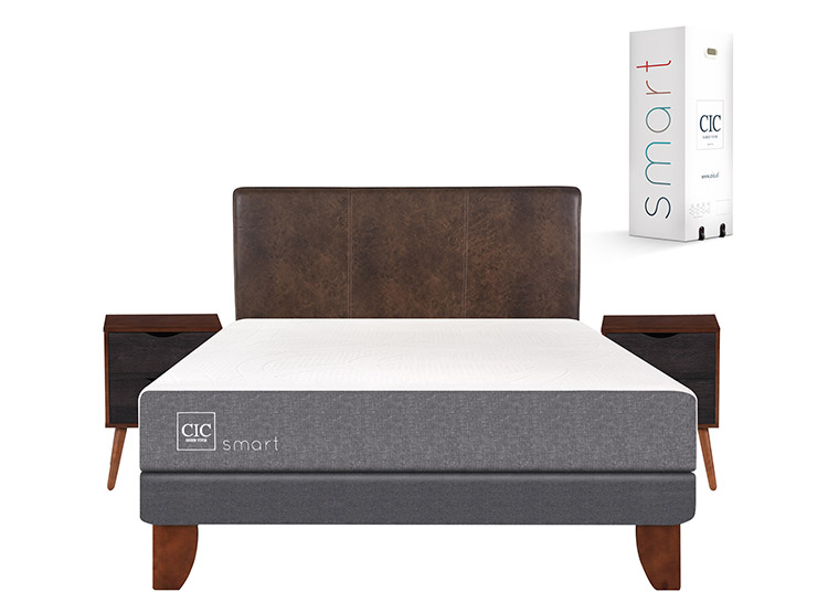 JUEGO DE DORMITORIO CIC CAMA EUROPEA SMART BN 2 PLAZAS + SET BAKER - 1