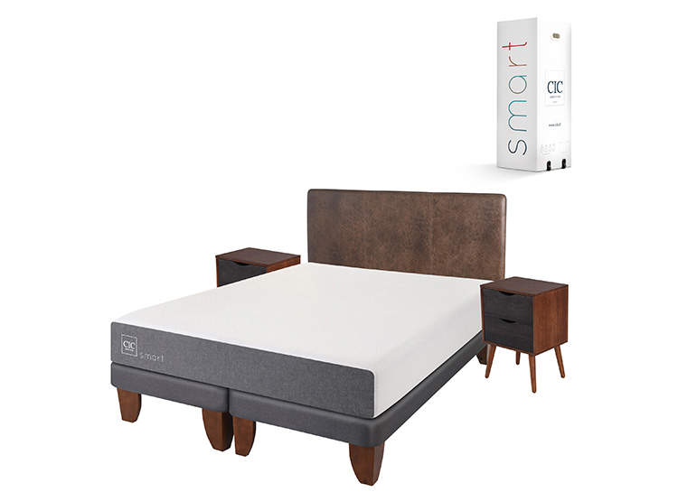JUEGO DE DORMITORIO CIC CAMA EUROPEA SMART BD 2 PLAZAS + SET BAKER - 2