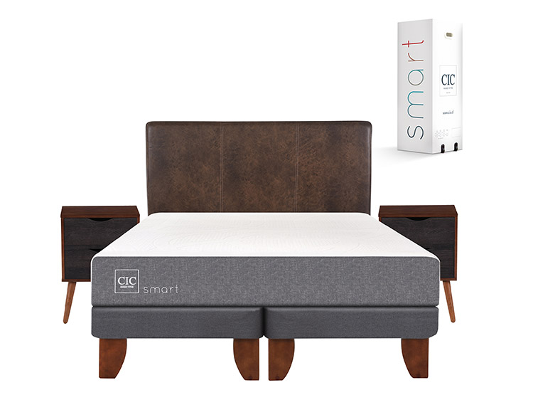JUEGO DE DORMITORIO CIC CAMA EUROPEA SMART BD 2 PLAZAS + SET BAKER - 1