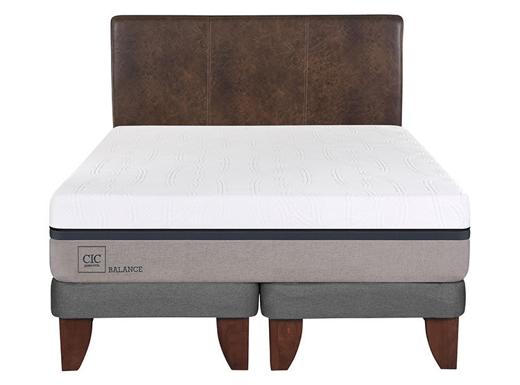 JUEGO DE DORMITORIO CIC CAMA EUROPEA BALANCE BD 2 PLAZAS + RESPALDO BAKER - 1