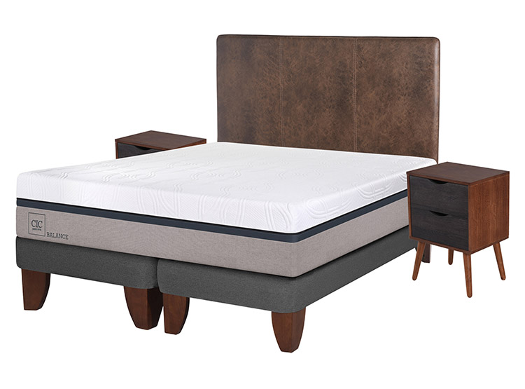JUEGO DE DORMITORIO CIC CAMA EUROPEA BALANCE BD 2 PLAZAS + SET BAKER - 2