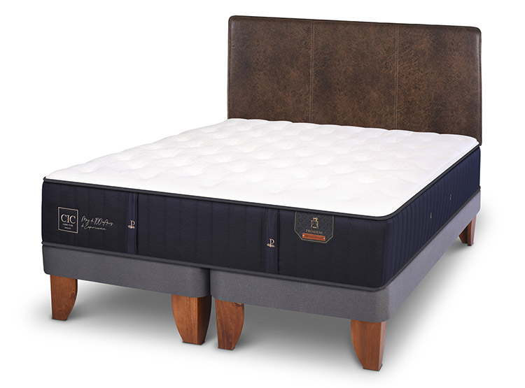 JUEGO DE DORMITORIO CIC CAMA EUROPEA PREMIUM BD 2 PLAZAS + RESPALDO BAKER - 2