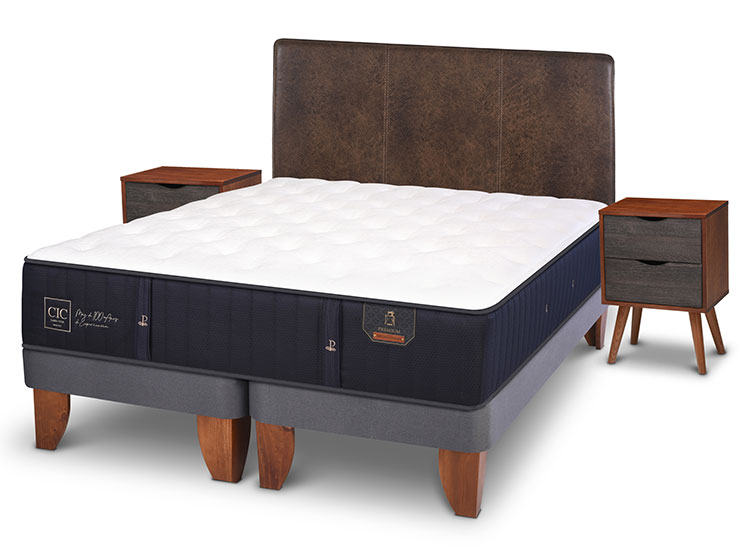 JUEGO DE DORMITORIO CIC CAMA EUROPEA PREMIUM BD 2 PLAZAS + SET BAKER - 2