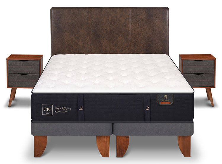 JUEGO DE DORMITORIO CIC CAMA EUROPEA PREMIUM BD 2 PLAZAS + SET BAKER - 1