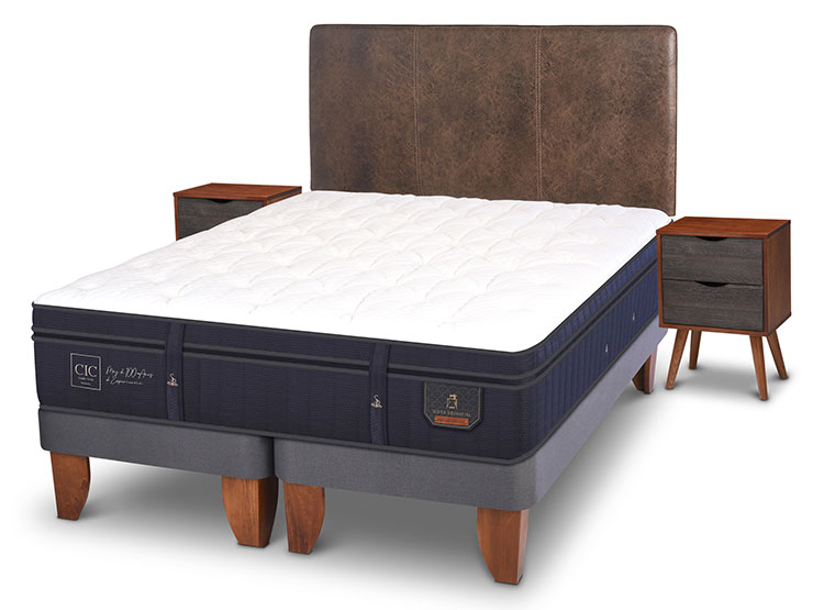 JUEGO DE DORMITORIO CIC CAMA EUROPEA SUPER PREMIUM BD 2 PLAZAS + SET BAKER - 2