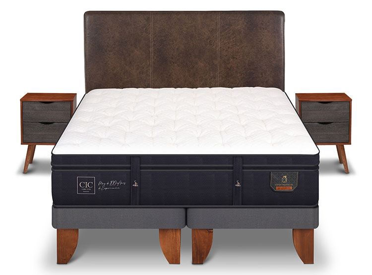 JUEGO DE DORMITORIO CIC CAMA EUROPEA SUPER PREMIUM KING + SET BAKER - 1
