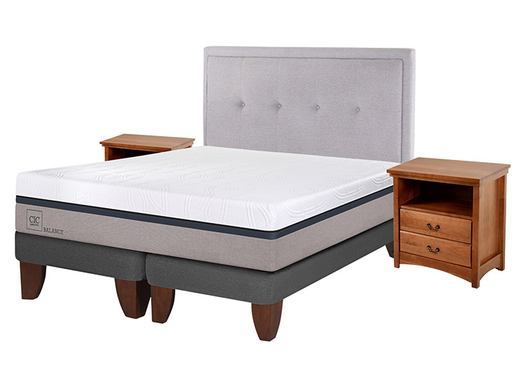 JUEGO DE DORMITORIO CIC CAMA EUROPEA BALANCE BD KING + SET GANGES - 2