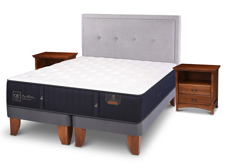 JUEGO DE DORMITORIO CIC CAMA EUROPEA PREMIUM BD 2 PLAZAS + SET GANGES - 2