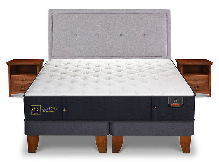 JUEGO DE DORMITORIO CIC CAMA EUROPEA PREMIUM KING + SET GANGES - 1