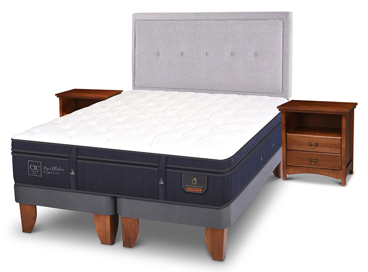 JUEGO DE DORMITORIO CIC CAMA EUROPEA SUPER PREMIUM KING + SET GANGES - 2