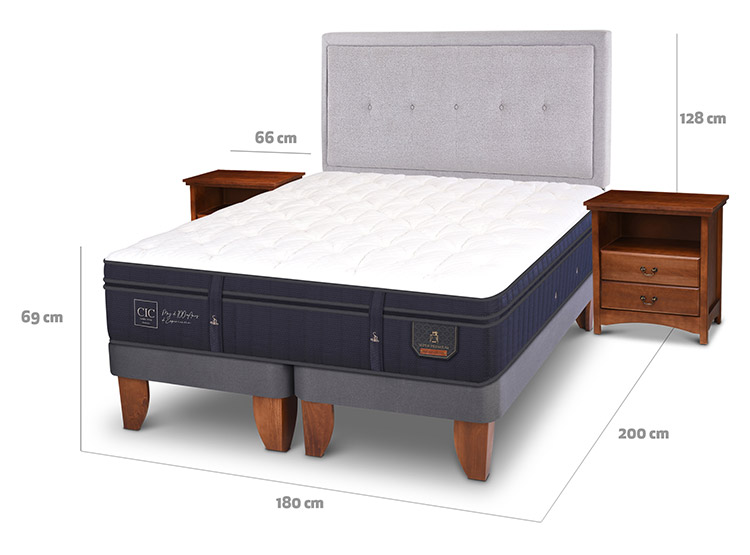 JUEGO DE DORMITORIO CIC CAMA EUROPEA SUPER PREMIUM KING + SET GANGES - 3
