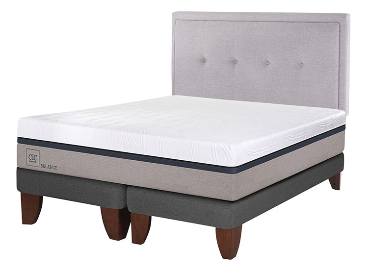 JUEGO DE DORMITORIO CIC CAMA EUROPEA BALANCE BD KING + RESPALDO GANGES - 2