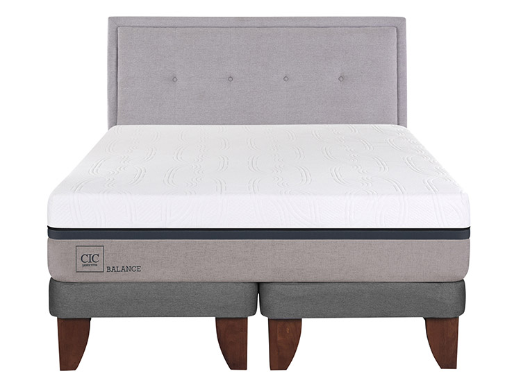 JUEGO DE DORMITORIO CIC CAMA EUROPEA BALANCE BD KING + RESPALDO GANGES - 1