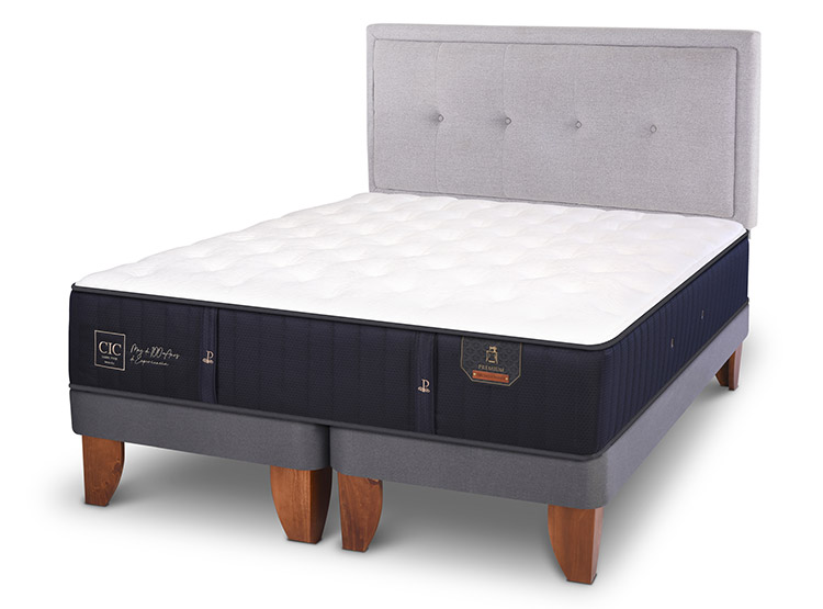 JUEGO DE DORMITORIO CIC CAMA EUROPEA PREMIUM BD 2 PLAZAS + RESPALDO GANGES - 2