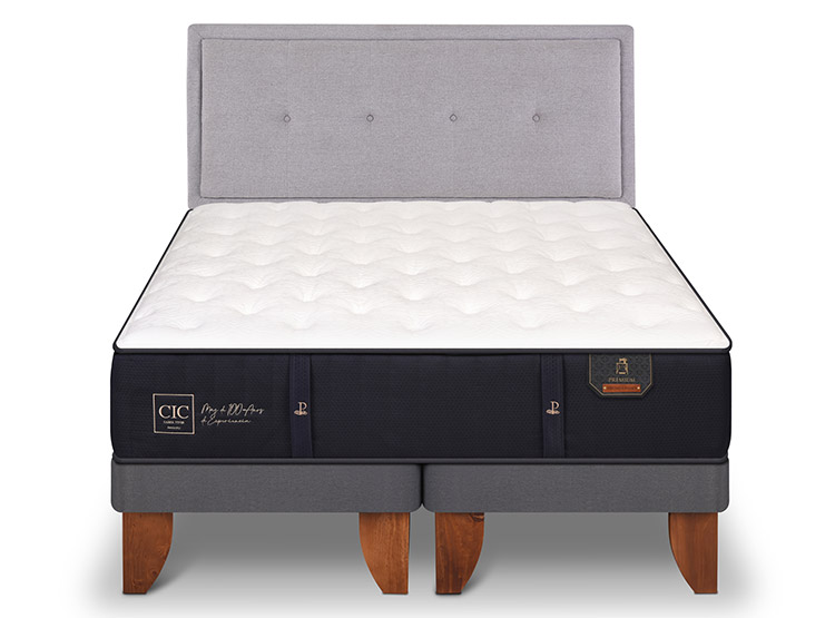 JUEGO DE DORMITORIO CIC CAMA EUROPEA PREMIUM BD 2 PLAZAS + RESPALDO GANGES - 1