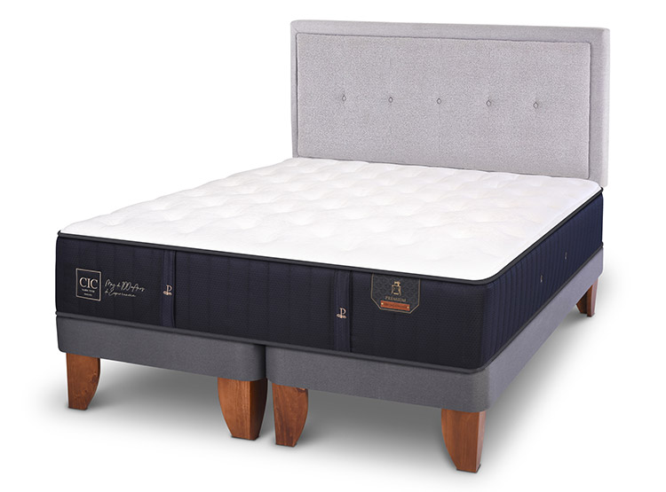 JUEGO DE DORMITORIO CIC CAMA EUROPEA PREMIUM KING + RESPALDO GANGES - 2