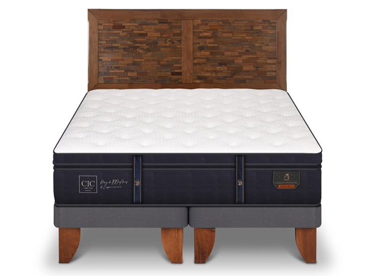 CAMA EUROPEA CIC GRAND PREMIUM BD 2 PL + RESPALDO ANTIQUE - 1